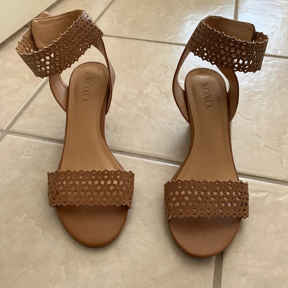 XOXO Shoes - Light brown sandals- purchased from TJ Maxx